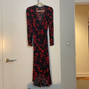 & Other Stories Floral Wrap Dress